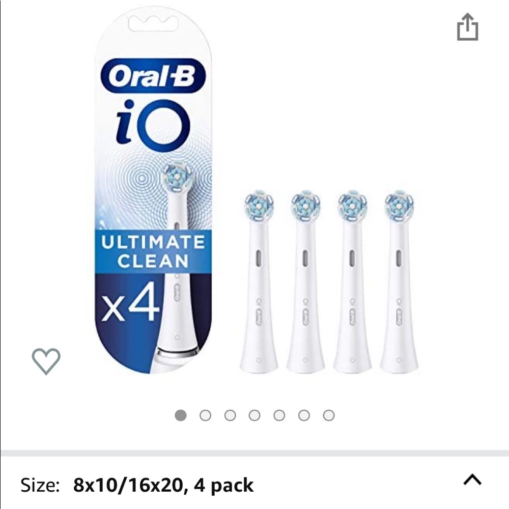 Oral B iO electric toothbrush replacement heads.